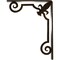 Ekena Millwork Fleur De Lis Wrought Iron Bracket, (Single center brace), Antiqued Brass 1 1/2"W x 7 1/2"D x 10"H BKTM01X07X10SFLABS - alternate 3